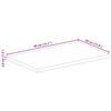 vidaXL Tischplatte 40x30x3,8 cm Rechteckig Raues Massivholz Mango