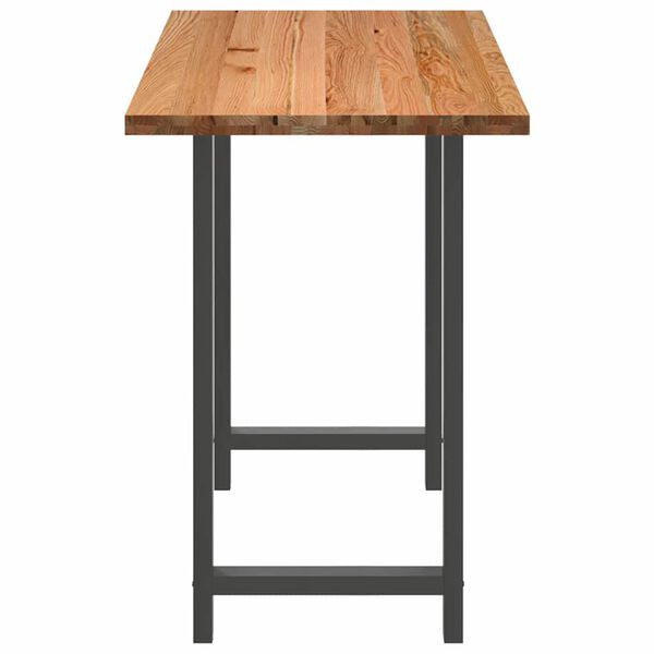 vidaXL Bartisch Hellbraun 200x80x112 cm Massivholz Eiche Rechteckig