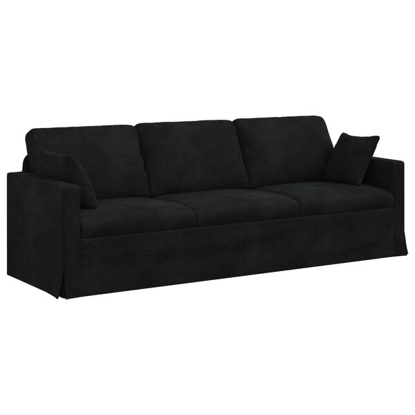 vidaXL Sofa Schwarz 228 x 78 x 80 cm Samt
