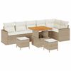 vidaXL Gartensofa-set 9 pcs Beige Poly-Rattan