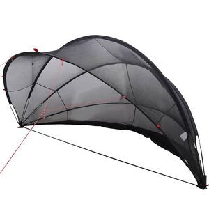 vidaXL Pool-Dome Schwarz 405 x 405 x 192 cm