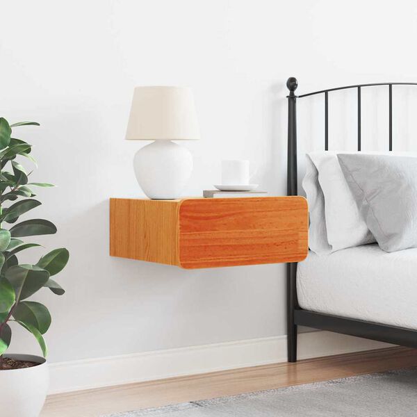 vidaXL Nachttisch Wachsbraun 39 x 34 x 16,5 cm Massivholz Kiefer