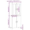vidaXL Highboard Wei&szlig; 69,5x34x180 cm Holzwerkstoff