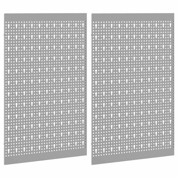 vidaXL Werkzeugwandpaneel 2 pcs Grau 100 x 1 x 80 cm