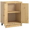 vidaXL Schrank SKI Honigbraun 60 x 46 x 81,5 cm Massives Kiefernholz