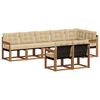 vidaXL Outdoor-Sofagarnitur mit Kissen 8 pcs Natur und Beige