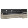 vidaXL Sofa Set 5 stk. Hellgrau [Synthetisch]: Poly Rattan