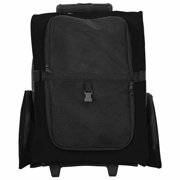 vidaXL Trolley f&uuml;r Haustiere 3-in-1 Schwarz 48x32x(57-106) cm cm Oxford-Gewebe