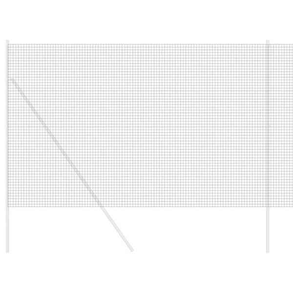 vidaXL Geschweißter Drahtzaun Grau 1,6 x 10 m Stahl