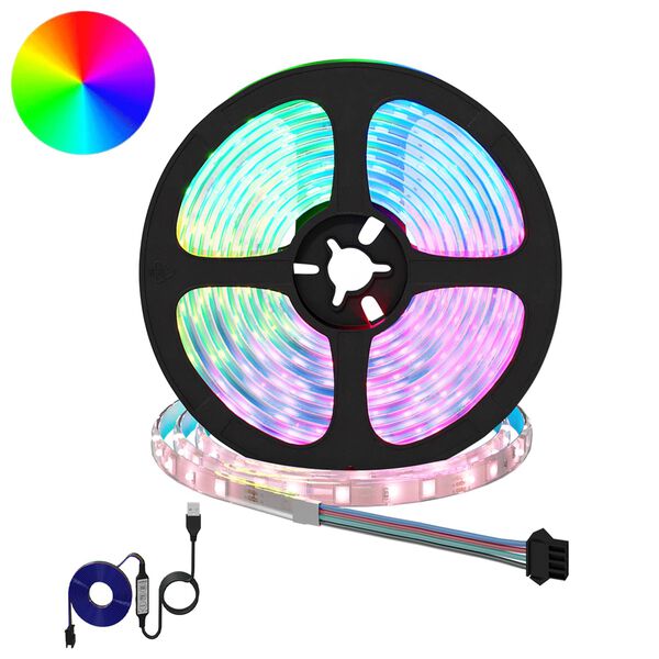 vidaXL LED Streifen 4 pcs Schwarz und Transparent 550 x 0,8 x 0,3 cm