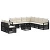 vidaXL Gartensofa-set 10 pcs Schwarz Poly-Rattan