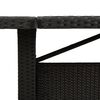 vidaXL Gartentisch mit Holzplatte Schwarz 240x90x75 cm Poly Rattan