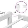 vidaXL Bettgestell Metall Wei&szlig; 135x190 cm