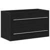 vidaXL Waschbeckenunterschrank Eiche schwarz 80x38,5x48 cm Holzwerkstoff