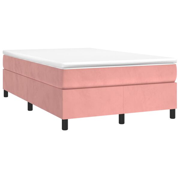 vidaXL Boxspringbettgestell Rosa 120x200 cm Samt