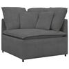 vidaXL Modulares Sofa mit Kissen Cordstoff Dunkelgrau