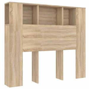 vidaXL Kopfteil mit Ablagen Sonoma-Eiche 120x18,5x102,5 cm