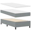 vidaXL Boxspringbett mit LED-Lichtleisten Hellgrau 100 x 200 cm Stoff