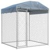 vidaXL Outdoor-Hundezwinger mit &Uuml;berdachung 193x193x225 cm