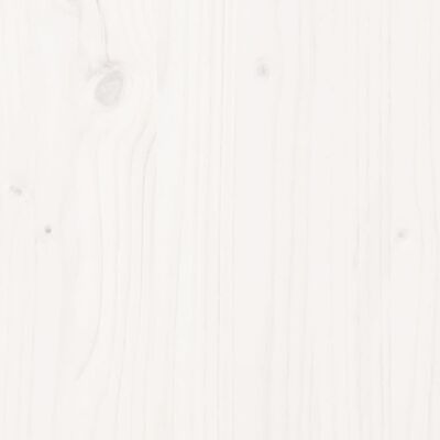 vidaXL Massivholzbett mit Kopfteil Weiß 90x200 cm Kiefer