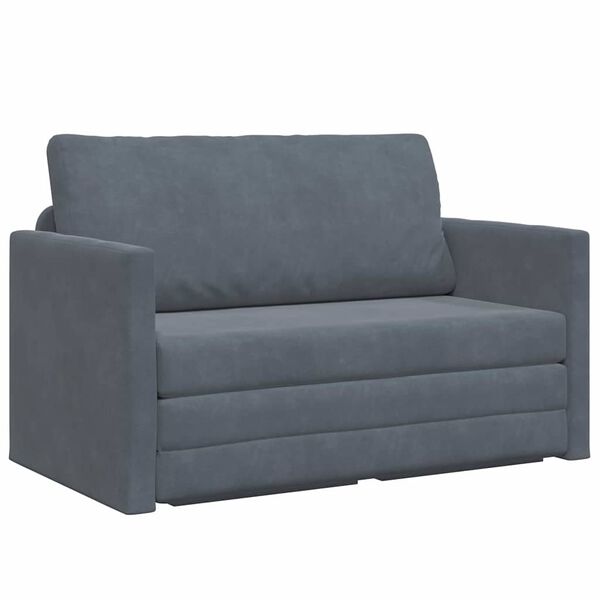 vidaXL Schlafsofa 110cm Dunkelgrau Samt