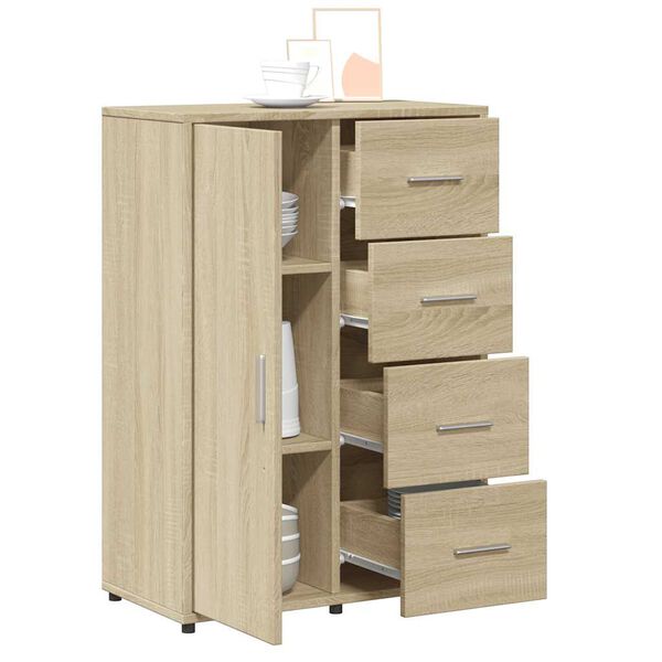 vidaXL Sideboards 2 Stk. Sonoma-Eiche 60x31x84 cm Holzwerkstoff
