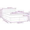 vidaXL Boxspringbett mit Matratze Rosa 140x210 cm Samt