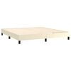 vidaXL Boxspringbett mit Matratze Creme 180x200 cm Kunstleder