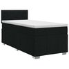 vidaXL Boxspringbett mit Matratze Schwarz 90 x 190 cm Stoff