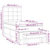 vidaXL Boxspringbett mit Matratze Hellgrau 100x200 cm Stoff