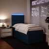vidaXL Boxspringbett mit Matratze Blau 80x200 cm Samt