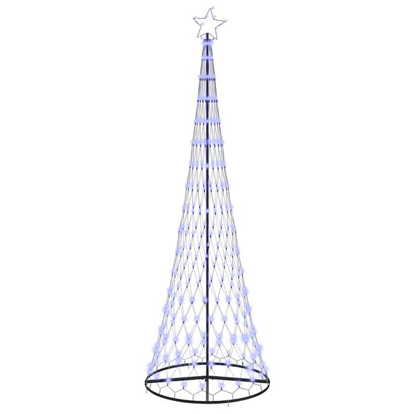 vidaXL LED-Weihnachtsbaum mit 355 LEDs Blau 184,5 cm Metall