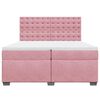 vidaXL Boxspringbett mit Matratze Rosa 200x200 cm Samt