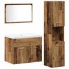 vidaXL Badezimmerm&ouml;bel-Set 4 Stk. Braun Holzwerkstoff