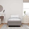 vidaXL Boxspringbett mit Matratze Taupe 100 x 200 cm Stoff