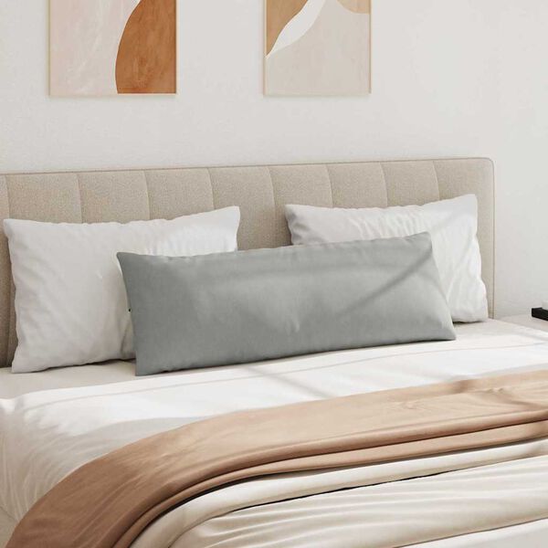 vidaXL Sofakissen 2 Stück Hellgrau 120 x 40 cm Stoff