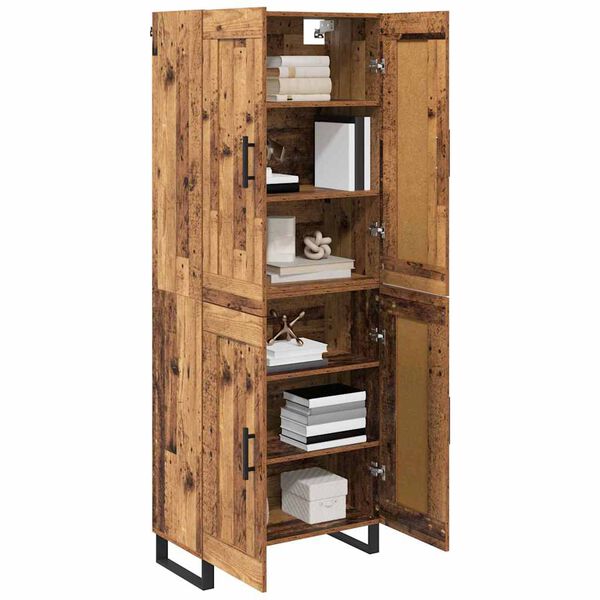 vidaXL Highboard Altholz 69,5 x 34 x 180 cm Holzwerkstoff