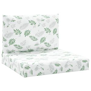 vidaXL Palettenkissen 2 Stk. Blattmuster Oxford-Gewebe