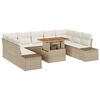 vidaXL Gartensofa-set 10 Stk. Beige und Creme