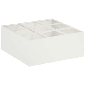 vidaXL Garten-Pflanzgef&auml;&szlig; Wei&szlig; 100 x 100 x 30 cm Kaltgewalzter Stahl
