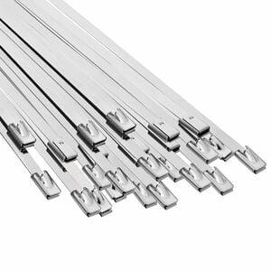 vidaXL Kabelbinder 25 stk. 4,6 x 150 mm Silber