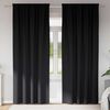 vidaXL Verdunkelungs-Vorhänge mit Ringen 2 pcs Schwarz 245 x 140 cm
