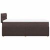 vidaXL Boxspringbett mit Matratze Dunkelbraun 90x200 cm Stoff