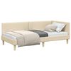 vidaXL Eckbettgestell Creme 100 x 200 cm Stoff