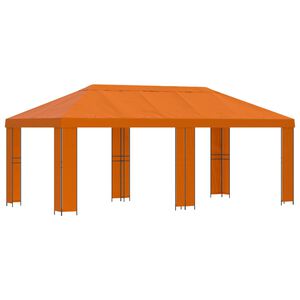 vidaXL Garten Pavillon 6 x 3 m Orange Polyester und Stahl 190