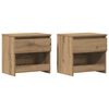 vidaXL Nachttische 2 Stk. Artisan-Eiche 40x30x39 cm Holzwerkstoff
