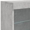 vidaXL Sideboard mit LED-Leuchten Betongrau 60,5x37x67 cm
