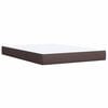 vidaXL Boxspringbett mit Matratze Dunkelbraun 140x190 cm Stoff