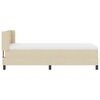 vidaXL Boxspringbett mit Matratze Creme 200 x 80 cm Polyester