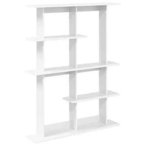vidaXL Wandregal Wei&szlig; 102 x 20 x 130 cm Holzwerkstoff
